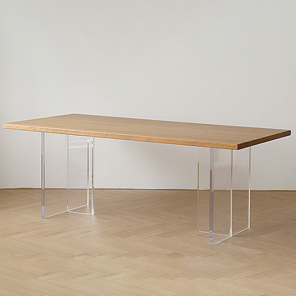 1/2/5 Pieces Rectangle Dining Set Modern Solid Wood Dining Table with Chairs