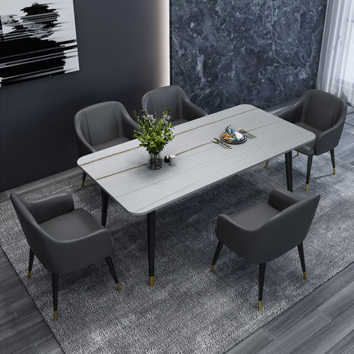 Modern 1/5/6/7 stukken Dinerset rechthoekige stenen eettafel voor eetkamer keuken