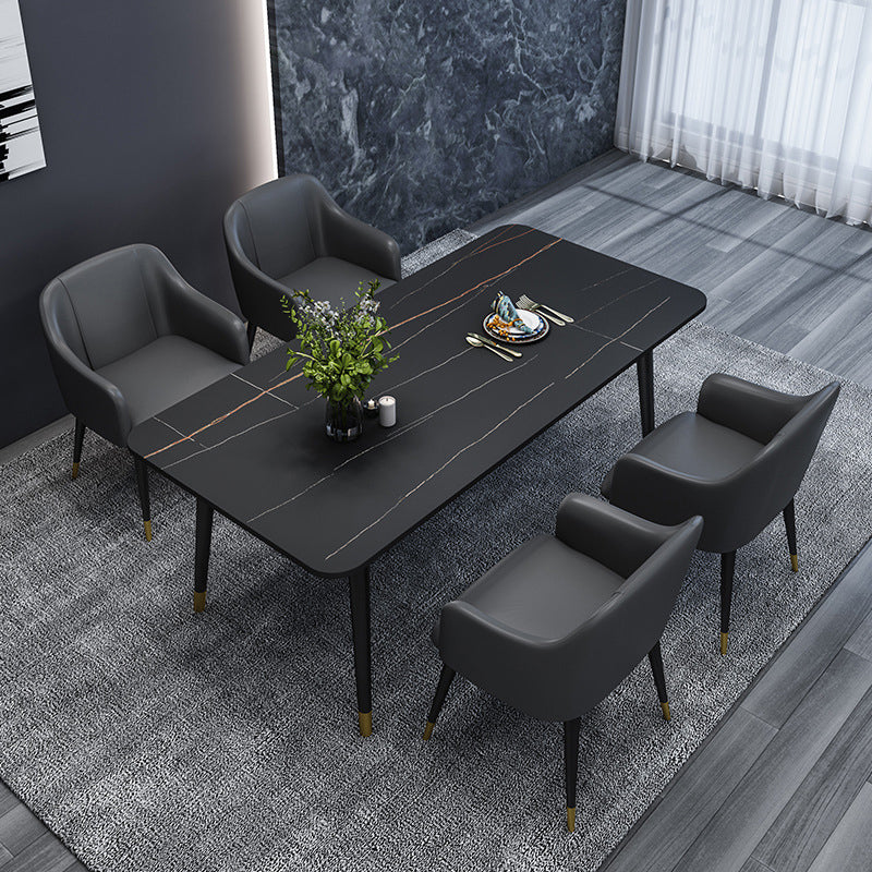 Modern 1/5/6/7 stukken Dinerset rechthoekige stenen eettafel voor eetkamer keuken