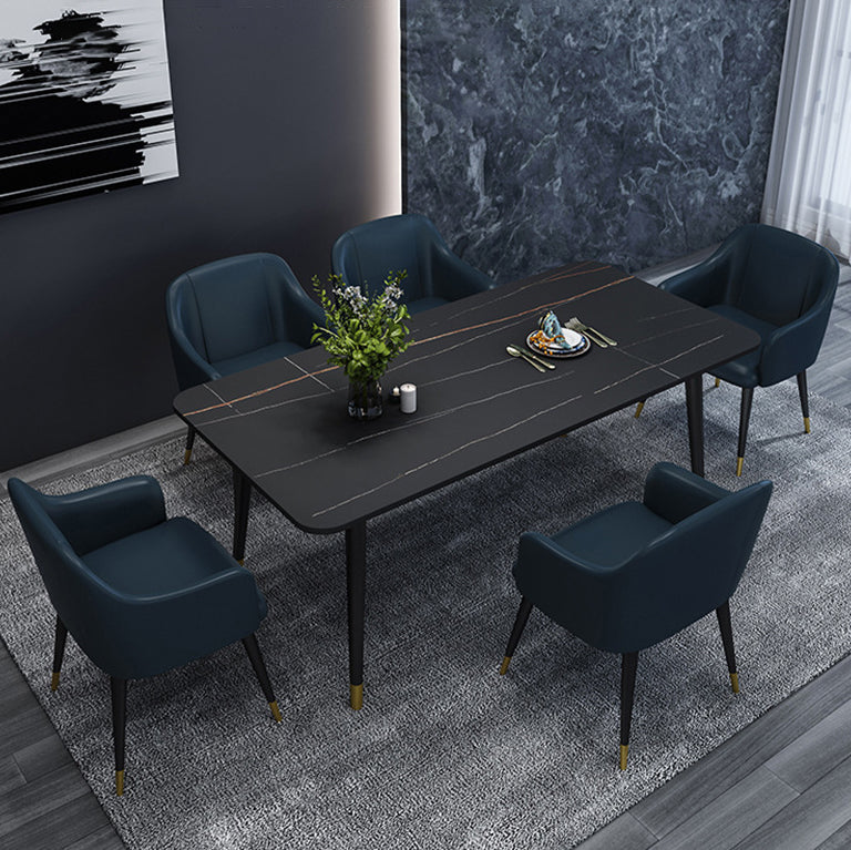 Modern 1/5/6/7 stukken Dinerset rechthoekige stenen eettafel voor eetkamer keuken