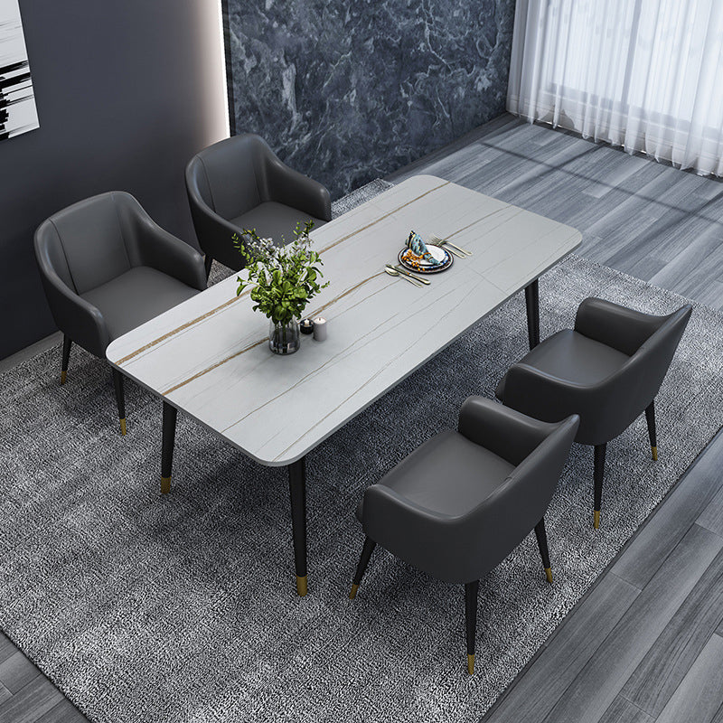 Modern 1/5/6/7 stukken Dinerset rechthoekige stenen eettafel voor eetkamer keuken