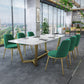 Moderne 1/7-delige eetset rechthoekige stenen eettafel voor café-eetkamer