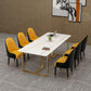 Modern 1/7 Pieces Dining Set Rectangle Stone Dining Table for Milk Tea Shop