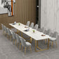 Modern 1/7 Pieces Dining Set Rectangle Stone Dining Table for Milk Tea Shop