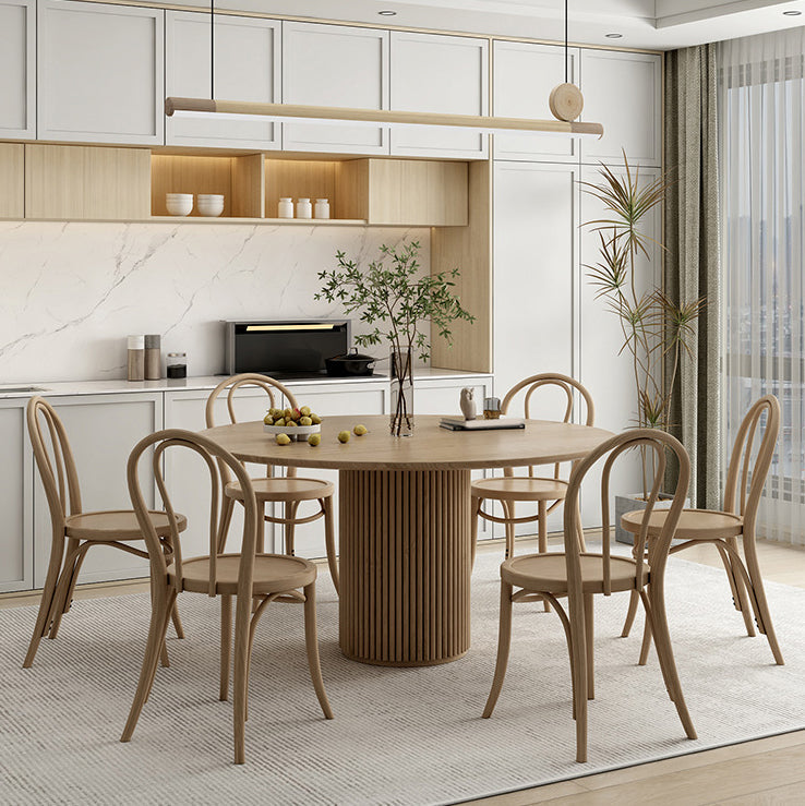 Nordic 1/2/4/7 pezzi da pranzo set rotondo tavolo da pranzo in legno per sala da pranzo