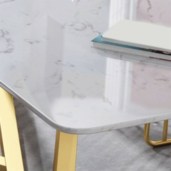 Moderne 1/7 stukken Dinerset rechthoekige stenen eettafel voor woonkamer