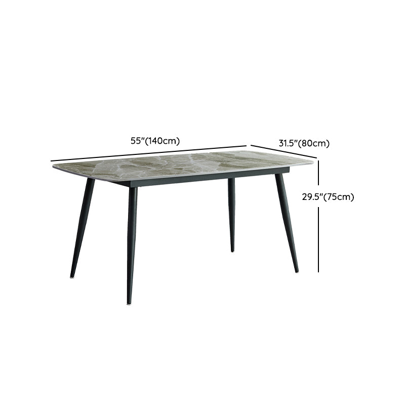 1/2/5/7 stuks rechthoek eetgelegenheidset moderne sintered stenen top dinette tafel set