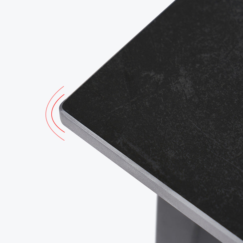 Estilo de diseñador 1/2/5/7 Piezas Rectángulo Juego de comedor de piedra sinterizada Juego de mesa de comedor de piedra sinterizada