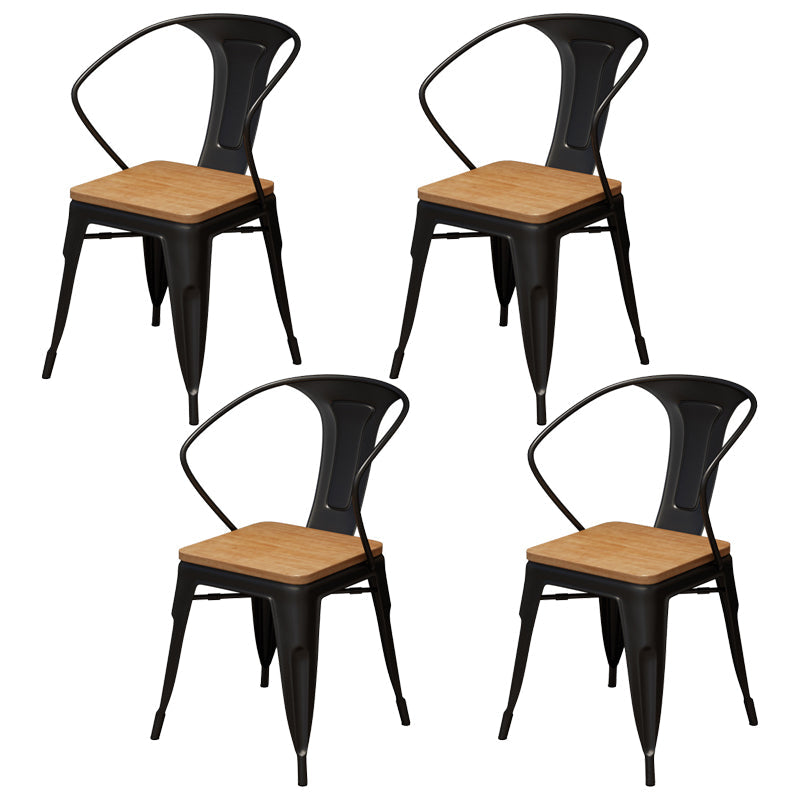 Nordic 1/5/7 Pieces Dining Set Round Wood Dining Table for Dining Room 4 Black Chairs Clearhalo 'Dining Room Sets' 'Dining Tables & Seating' 'dining_room_set' 'furn' 'furn_dining_room_set' 'Furniture' 'Kitchen & Dining Furniture' 6146575