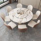 Glam Rectangle Table Set 1/3/4/5/7/9 Pieces Dining Set for Home Use
