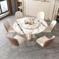 Glam Rectangle Table Set 1/3/4/5/7/9 Pieces Dining Set for Home Use