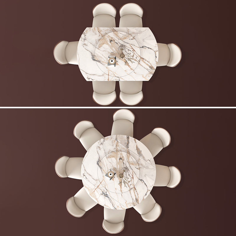 Glam Rectangle Table Set 1/3/4/5/7/9 Pieces Dining Set for Home Use