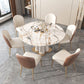Glam Rectangle Table Set 1/3/4/5/7/9 Pieces Dining Set for Home Use