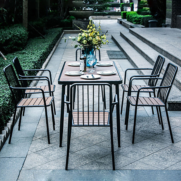 Modern Wood Dining Table Set 1/4/5/7 Pieces Dining Set for Home Use Clearhalo 'Dining Room Sets' 'Dining Tables & Seating' 'dining_room_set' 'furn' 'furn_dining_room_set' 'Furniture' 'Kitchen & Dining Furniture' 6146758