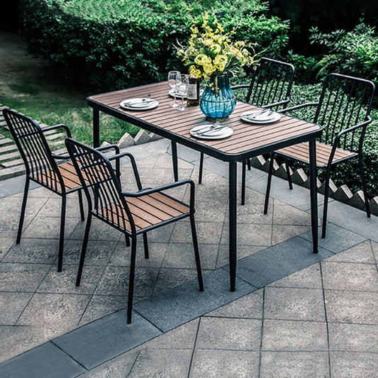 Modern Wood Dining Table Set 1/4/5/7 Pieces Dining Set for Home Use Clearhalo 'Dining Room Sets' 'Dining Tables & Seating' 'dining_room_set' 'furn' 'furn_dining_room_set' 'Furniture' 'Kitchen & Dining Furniture' 6146767