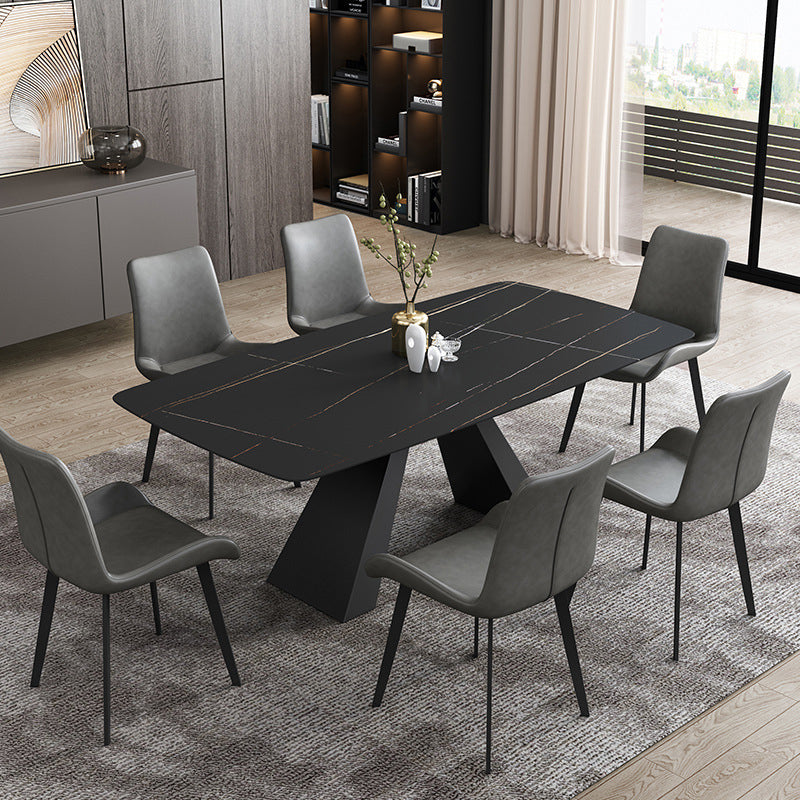 Contemporary Rectangle Table Set 1/5/6/7 Pieces Dining Set for Restaurant
