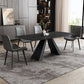 Contemporary Rectangle Table Set 1/5/6/7 Pieces Dining Set for Restaurant