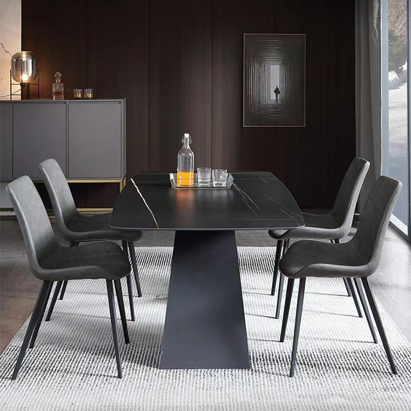 Contemporary Rectangle Table Set 1/5/6/7 Pieces Dining Set for Restaurant