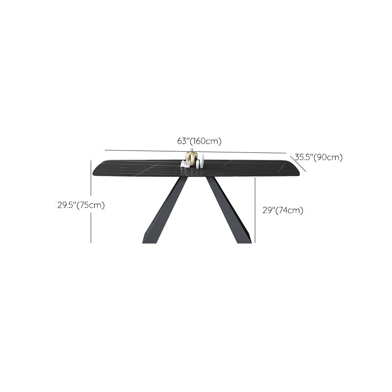 Contemporary Rectangle Table Set 1/5/6/7 Pieces Dining Set for Restaurant