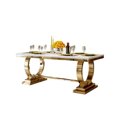 Mesa de comedor de mármol de estilo moderno juego blanco 1/4/5/6/7 piezas de comedor para uso en el hogar