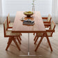 Modern 1/2/5 stukken Dinerset rechthoekige dennenhout eettafel voor eetkamercafé