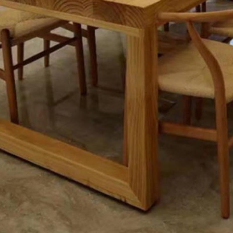 Modern 1/9 Pieces Dining Set Rectangle Pine Wood Dining Table for Dining Room Clearhalo 'Dining Room Sets' 'Dining Tables & Seating' 'dining_room_set' 'furn' 'furn_dining_room_set' 'Furniture' 'Kitchen & Dining Furniture' 6146859