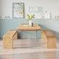 Modern 1/3/5 Pieces Dining Set Rectangle Wood Dining Table for Dining Room Kitchen