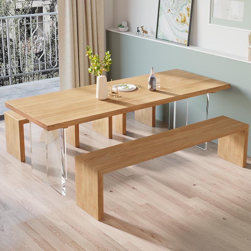 Modern 1/3/5 Pieces Dining Set Rectangle Wood Dining Table for Dining Room Kitchen