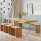 Modern 1/3/5 Pieces Dining Set Rectangle Wood Dining Table for Dining Room Kitchen