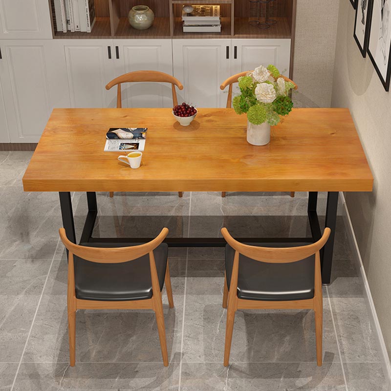 Modern 1/5 Pieces Dining Set Rectangle Wood Dining Table for Kitchen Dining Room Clearhalo 'Dining Room Sets' 'Dining Tables & Seating' 'dining_room_set' 'furn' 'furn_dining_room_set' 'Furniture' 'Kitchen & Dining Furniture' 6146944