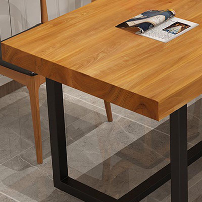 Modern 1/5 Pieces Dining Set Rectangle Wood Dining Table for Kitchen Dining Room Clearhalo 'Dining Room Sets' 'Dining Tables & Seating' 'dining_room_set' 'furn' 'furn_dining_room_set' 'Furniture' 'Kitchen & Dining Furniture' 6146952