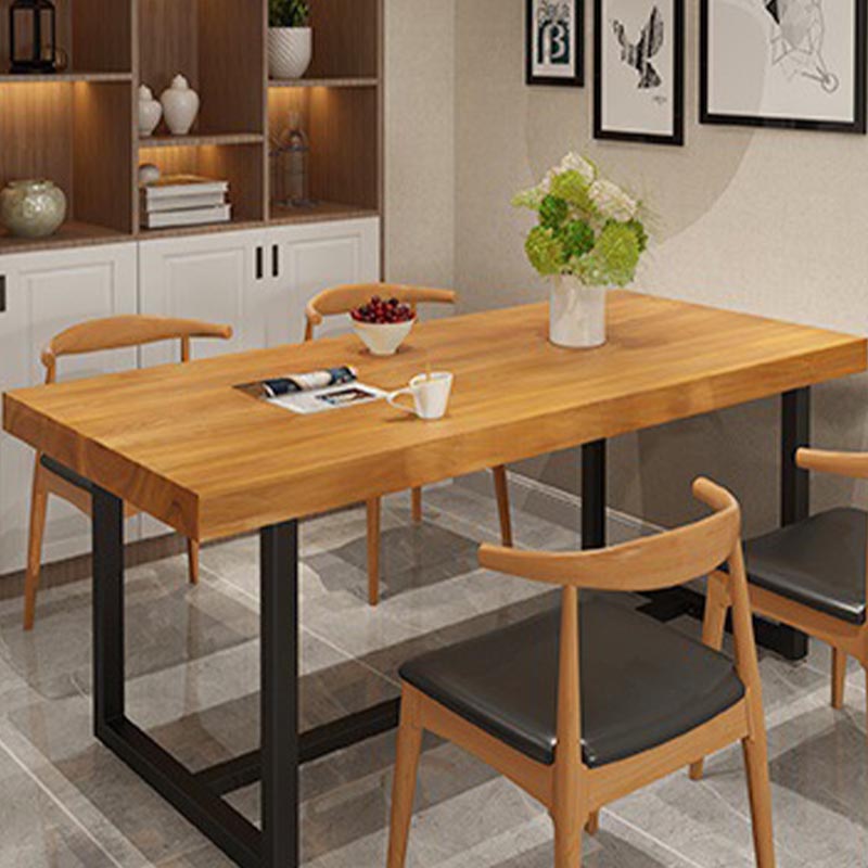 Modern 1/5 Pieces Dining Set Rectangle Wood Dining Table for Kitchen Dining Room Clearhalo 'Dining Room Sets' 'Dining Tables & Seating' 'dining_room_set' 'furn' 'furn_dining_room_set' 'Furniture' 'Kitchen & Dining Furniture' 6146958