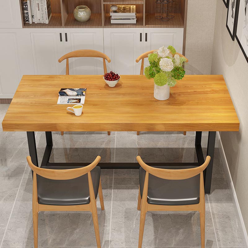 Modern 1/5 Pieces Dining Set Rectangle Wood Dining Table for Kitchen Dining Room Clearhalo 'Dining Room Sets' 'Dining Tables & Seating' 'dining_room_set' 'furn' 'furn_dining_room_set' 'Furniture' 'Kitchen & Dining Furniture' 6146959