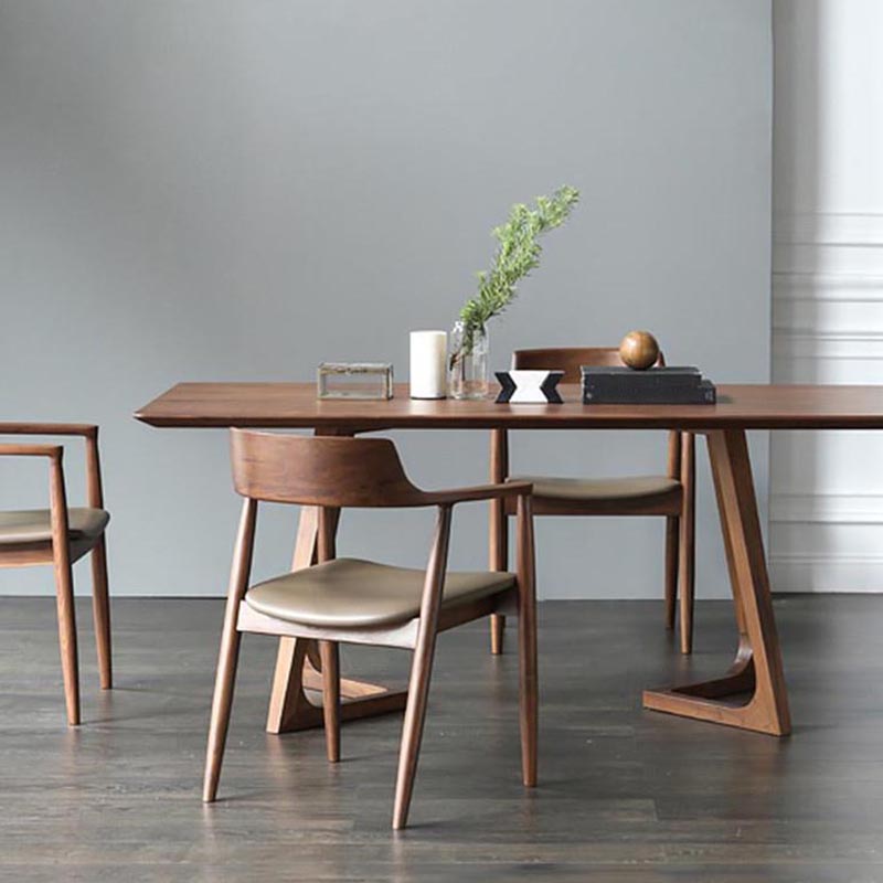 工業用1/5ピースダイニングセット長方形の松の木ダイニングテーブルダイニングルーム用