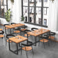 1/5 piezas Juego de comedor de comedor industrial Juego de comedor de madera maciza para uso en el hogar