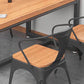 1/5 piezas Juego de comedor de comedor industrial Juego de comedor de madera maciza para uso en el hogar