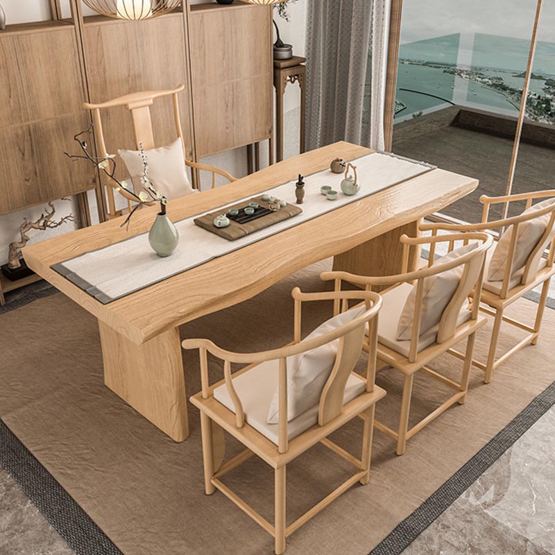 Modern Wood Dining Table Set 1/5 Pieces Dining Set for Home Use 5 Pieces: Table, 4 Wood Chairs Clearhalo 'Dining Room Sets' 'Dining Tables & Seating' 'dining_room_set' 'furn' 'furn_dining_room_set' 'Furniture' 'Kitchen & Dining Furniture' 6147092