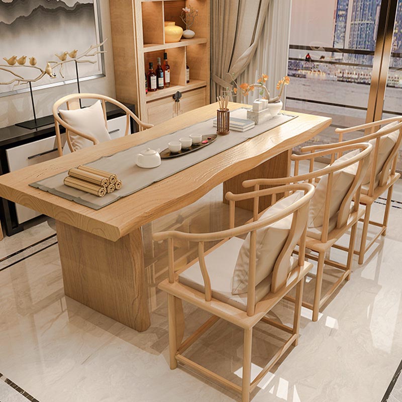 Modern Wood Dining Table Set 1/5 Pieces Dining Set for Home Use Clearhalo 'Dining Room Sets' 'Dining Tables & Seating' 'dining_room_set' 'furn' 'furn_dining_room_set' 'Furniture' 'Kitchen & Dining Furniture' 6147098