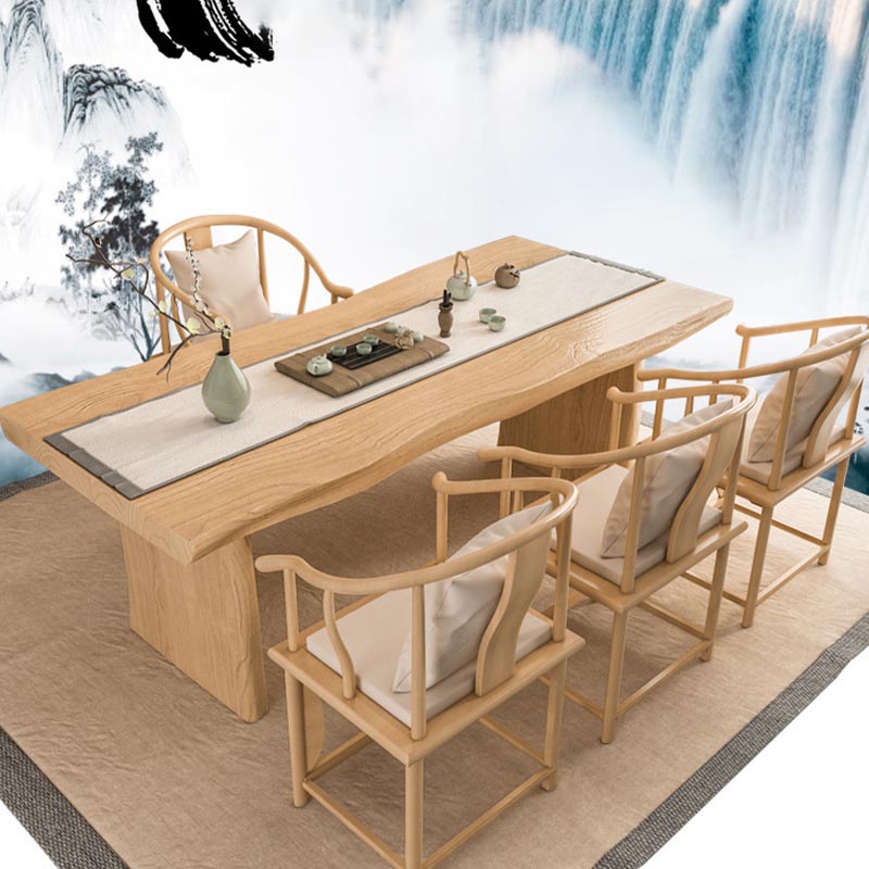 Modern Wood Dining Table Set 1/5 Pieces Dining Set for Home Use Clearhalo 'Dining Room Sets' 'Dining Tables & Seating' 'dining_room_set' 'furn' 'furn_dining_room_set' 'Furniture' 'Kitchen & Dining Furniture' 6147100