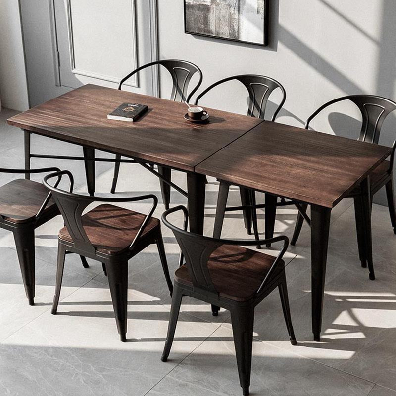 Industrial 1/4/5 Pieces Dining Set Wood Dining Table for Indoor