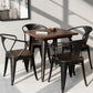 Industrial 1/4/5 Pieces Dining Set Wood Dining Table for Indoor