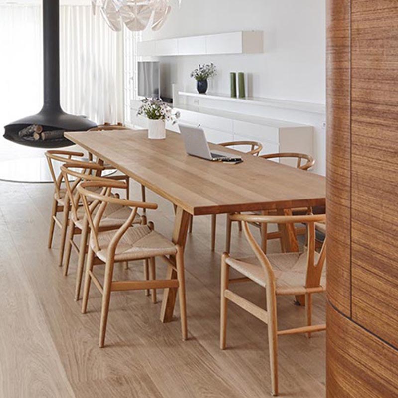 Industrial Solid Wood Dining Table Set 1/9 Pieces Dining Set for Home Use