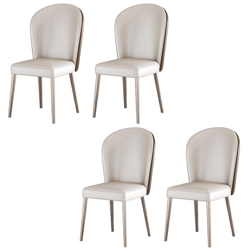 Glam Rectangle Table Set 1/3/4/5/6 Pieces Dining Set for Home Use 4 White Chairs Clearhalo 'Dining Room Sets' 'Dining Tables & Seating' 'dining_room_set' 'furn' 'furn_dining_room_set' 'Furniture' 'Kitchen & Dining Furniture' 6147160
