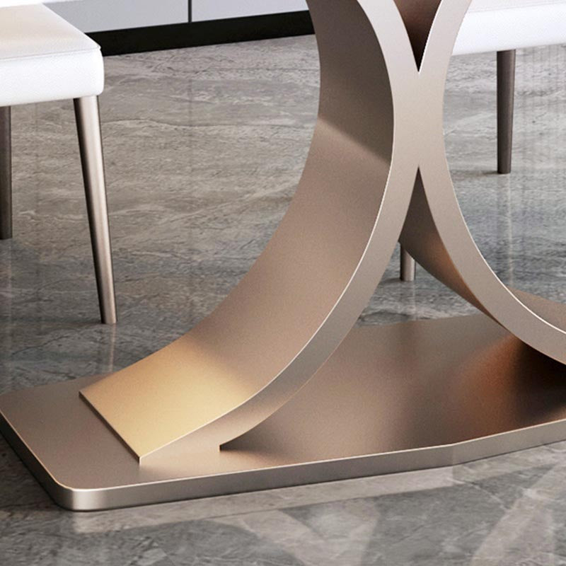 Glam Rectangle Table Set 1/3/4/5/6 Pieces Dining Set for Home Use Clearhalo 'Dining Room Sets' 'Dining Tables & Seating' 'dining_room_set' 'furn' 'furn_dining_room_set' 'Furniture' 'Kitchen & Dining Furniture' 6147167