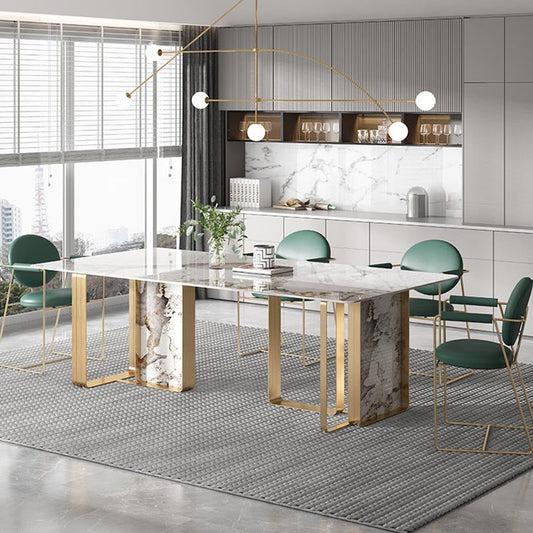 グラム長方形のテーブルセット1/4/5/7ピース自宅で使用するためのダイニングセット