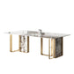 Glam Rectangle Table Set 1/4/5/7 Pieces Dining Set for Home Use
