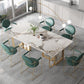 Glam Rectangle Table Set 1/4/5/7 Pieces Dining Set for Home Use