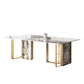 Glam Rectangle Table Set 1/4/5/7 Pieces Dining Set for Home Use