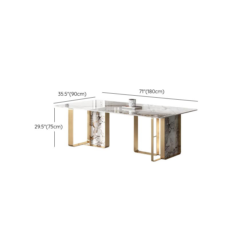 Glam Rectangle Table Set 1/4/5/7 Pieces Dining Set for Home Use