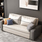 Cama de sofá de cuero de faux beige 35.43 "Sofá de durmiente plegable contemporáneo de ancho